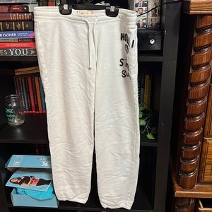 Xs white hollister sweatpants